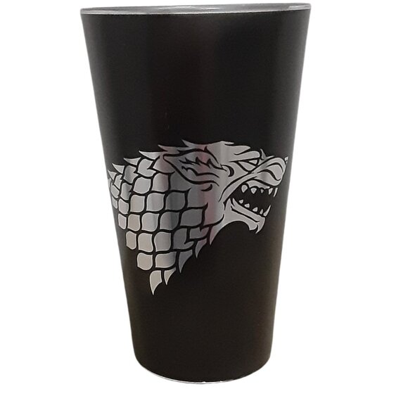 Game of Thrones Jon Snow Collectors Pint Glass HBO Metallic Finish - Picture 2 of 4